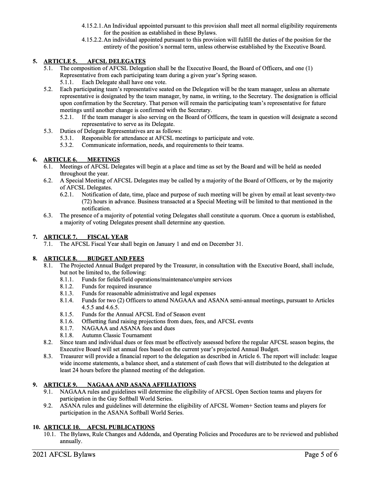 2021 AFCSL BYLAWS Page 5